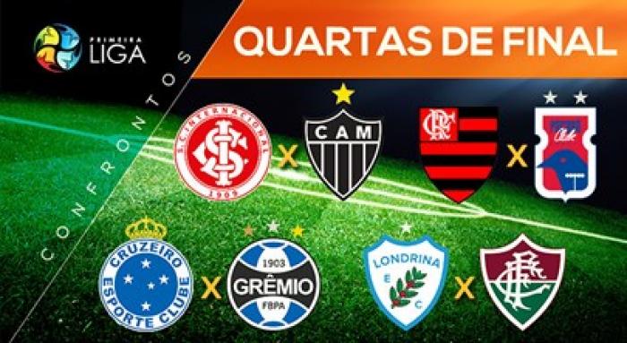 Quartas de final da Primeira Liga terá duelos entre mineiros e gaúchos; veja os confrontos