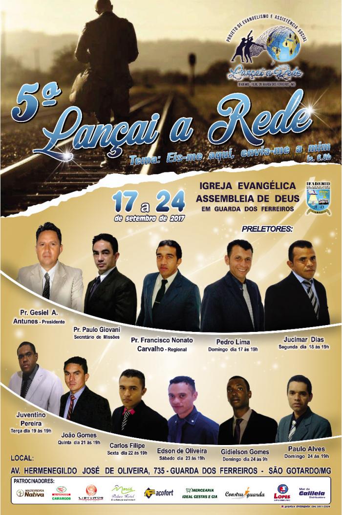Igreja Assembléia de Deus realiza 5º Congresso Lançai a Rede em Guarda dos Ferreiros