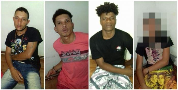 PM de Rio Paranaíba prende três jovens e apreende um adolescente por tráfico ilícito de drogas