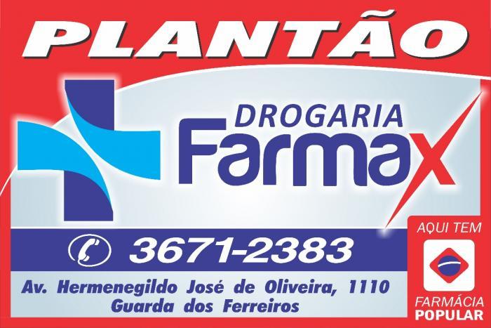 Atenção ! Drogaria Farmax é a farmácia de plantão neste domingo em Guarda dos Ferreiros
