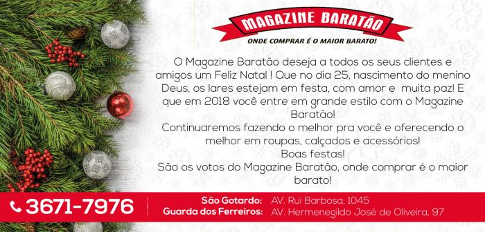 As melhores opções para presentear você encontra no Magazine Baratão, que deseja a todos Boas Festas !