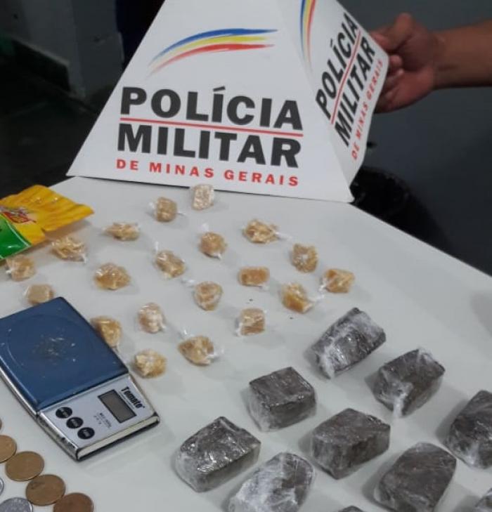 Dupla é presa pela Polícia Militar com grande quantidade de drogas em São Gotardo