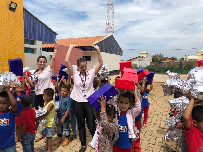 GoldNet Telecom realiza festa das crianças no CMEI Diorgina Maria de Oliveira em Guarda dos Ferreiros