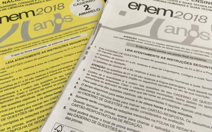 Pedido de isenção da inscrição do Enem começa nesta segunda-feira