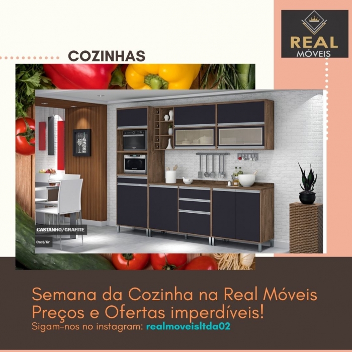  Modernidade e praticidade: Semana da Cozinha na Real Móveis em Guarda dos Ferreiros reúne excelentes opções para renovar sua casa