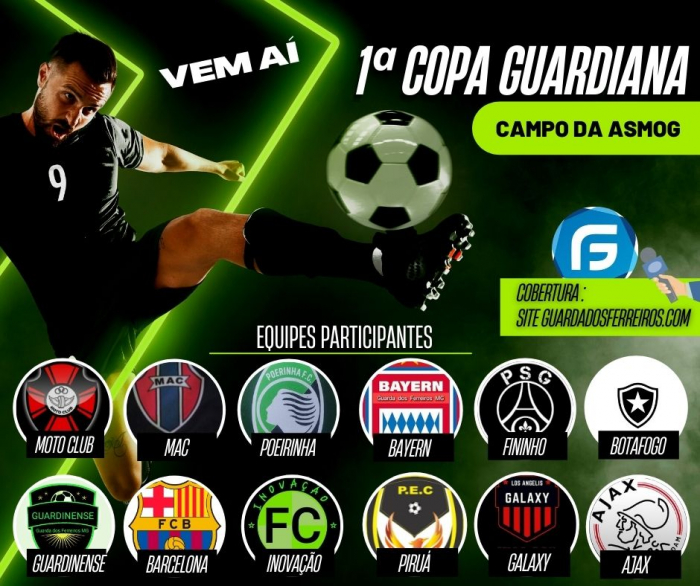 Futebol em Guarda dos Ferreiros: 1ª Copa Guardiana será realizada na ASMOG à partir de 10 de Abril