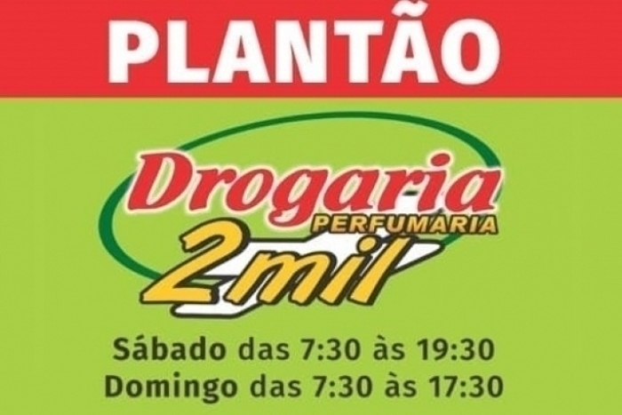 Drogaria 2 Mil é a farmácia de plantão em Guarda dos Ferreiros neste feriado
