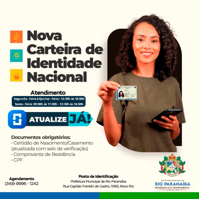 Prefeitura de Rio Paranaíba e Polícia Civil realizam emissão da nova Carteira de Identidade